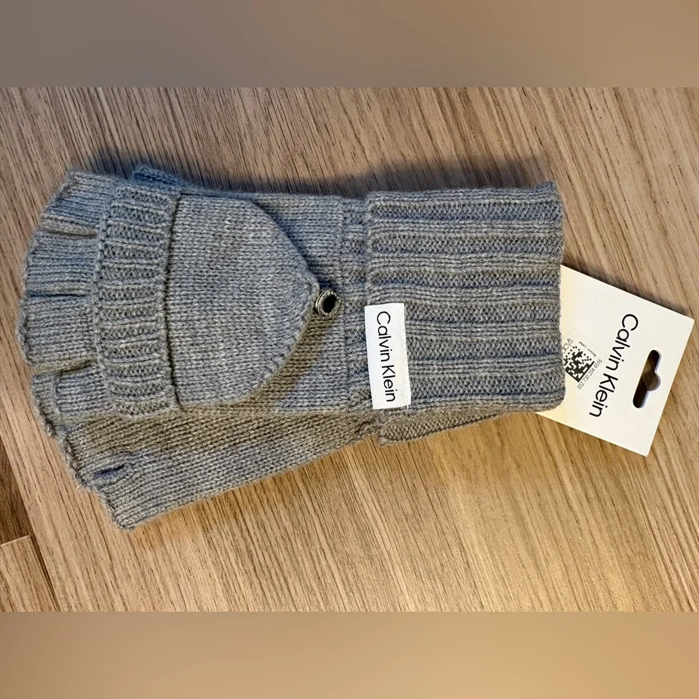 Calvin Klein Supersoft Flip-top Knit Gloves Women's fingers ribbed